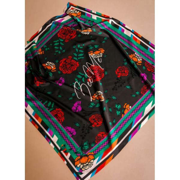 SCARF Brown Blossom