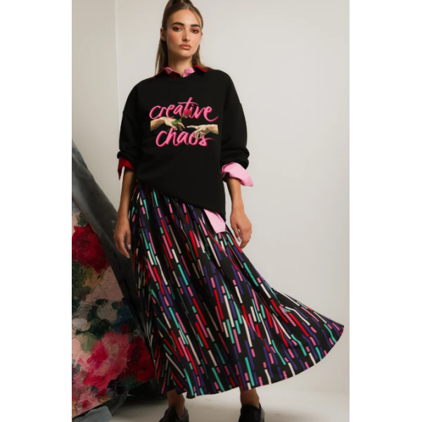 PEARL SKIRT (black stripes) PEARL SKIRT (black stripes)