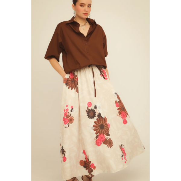 PEARL SKIRT (brown)  