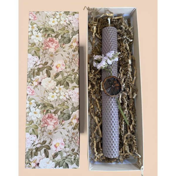 Handmade Easter Candle made from 100% Natural Beeswax 28 cm
