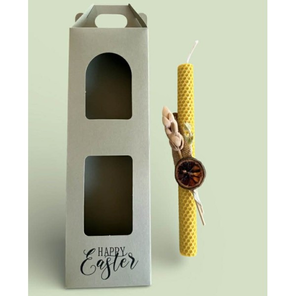 Handmade Easter Candle made from 100% Natural Beeswax