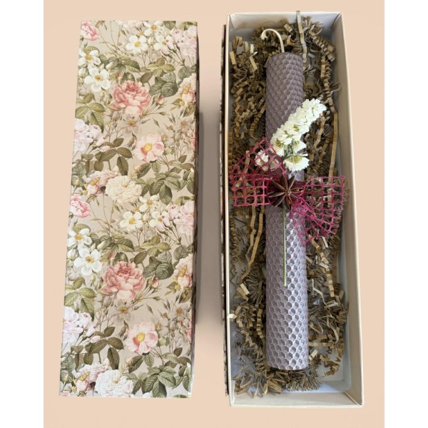 Handmade Easter Candle made from 100% Natural Beeswax 28 cm