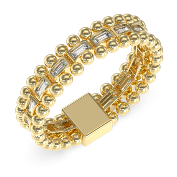 GUESS STEEL GOLDEN GLOBES JUBB05232JWYGL Βραχιόλι Χρυσό Με Πέτρες
