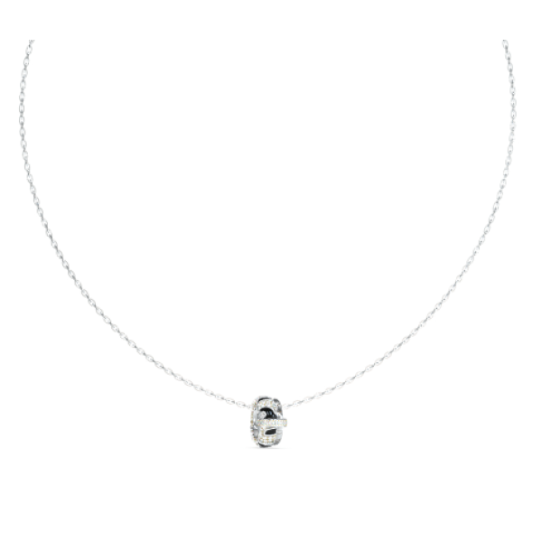 GUESS STEEL FABULOUS ME JUBN05191JWRHBKT/U Κολιέ Ασημένιο Με Δίχρωμο Σχέδιο Με Πέτρες