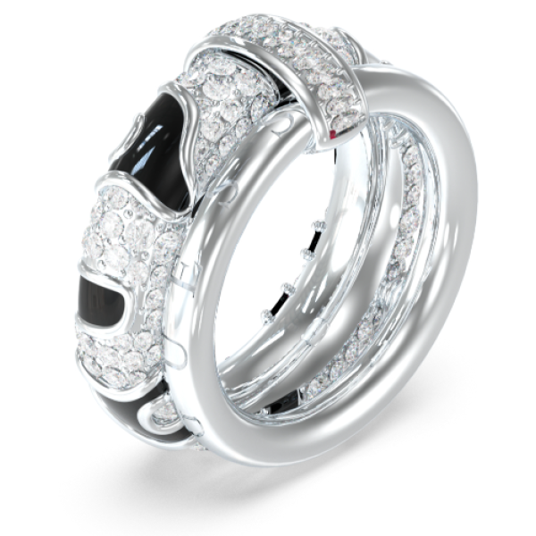 GUESS STEEL FABULOUS ME JUBR05194JWRHBK Δαχτυλίδι Δίχρωμο Με Πέτρες