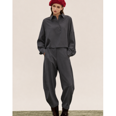 Παντελόνι Relaxed Fit σε Σκούρο Γκρί