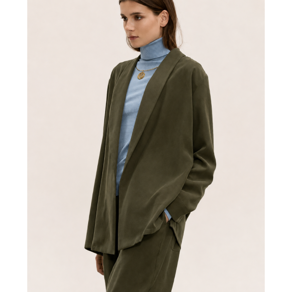 Oversized Jacket in Dark Khaki
