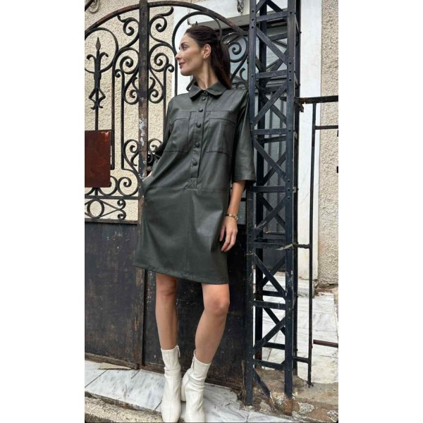 INNOCENT Φόρεμα δερματίνη 