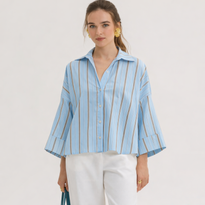 Innocent πουκάμισο ριγέ γαλάζιο 