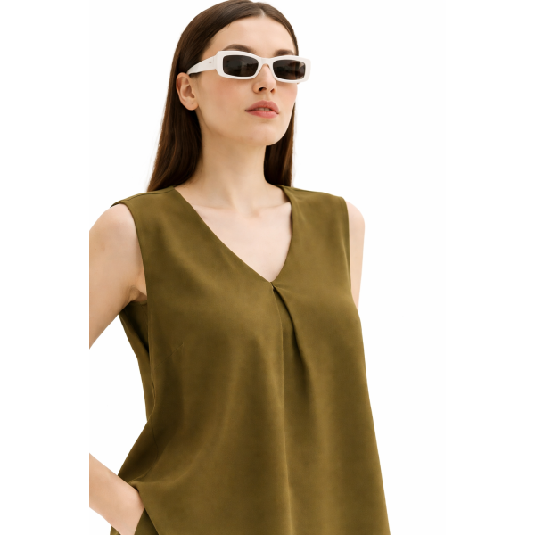Innocent Sleeveless Khaki Blouse Innocent Sleeveless Khaki Blouse