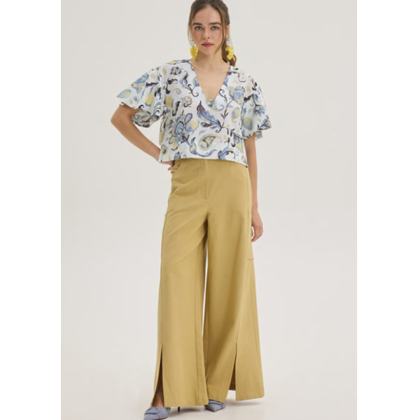 Innocent Wide Leg Pants with Side Split