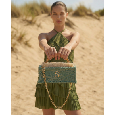 ESMERALDA MINI BAMBOO TOTE BAG