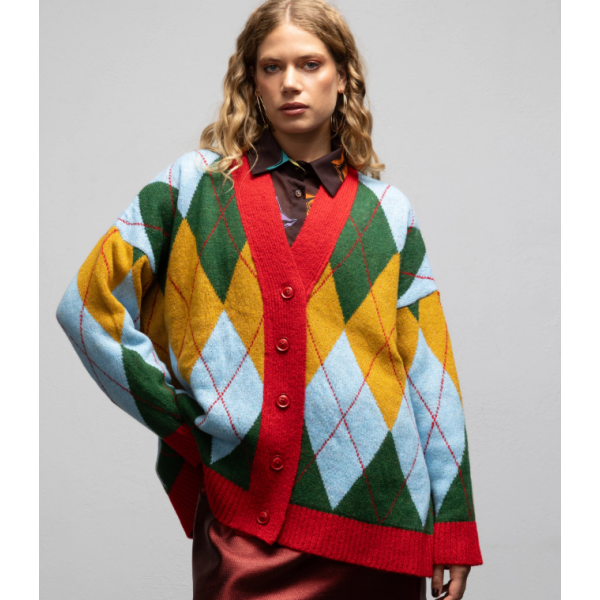 PALOMA KNIT CARDIGAN - DIAMOND GREEN