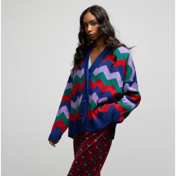 PALOMA KNIT CARDIGAN - ZIGZAG