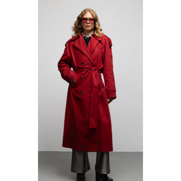 ANTONIO TRENCH COAT - RED