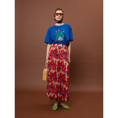 PLEATED MAXI SKIRT - CHRYSANTHEMA BEIGE