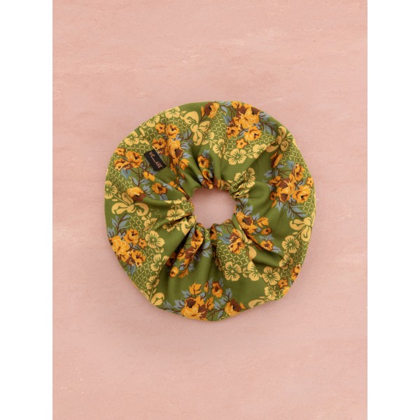 SCRUNCHIE - LACE BOUQUET LIME