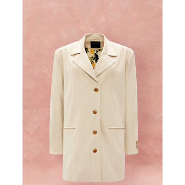 OVERSIZED BLAZER - CHECKED BEIGE